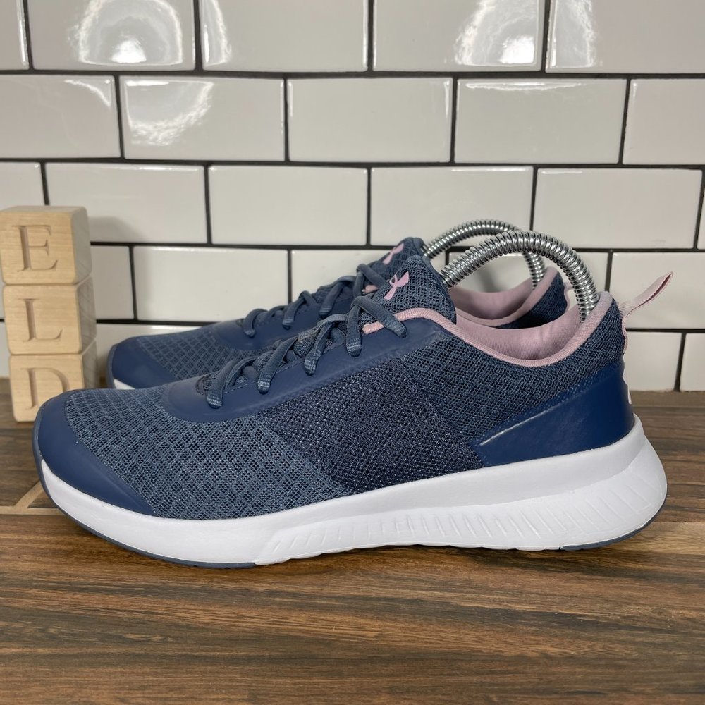 Under Armour Aura Trainer Womens Size 8 Shoes Blue Gray Athletic Sneakers